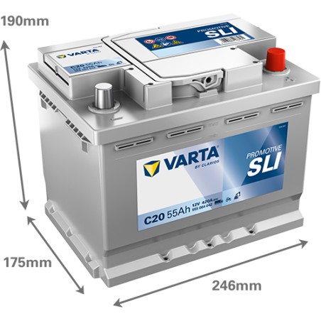 Batteria VARTA C20 12V 55Ah 420A