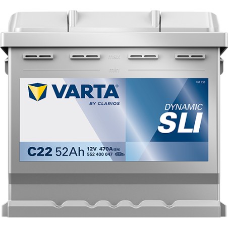 Bateria VARTA C22 12V 52Ah 470A