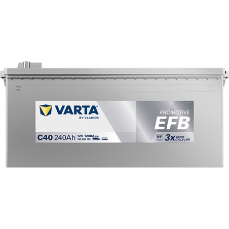 Batterie VARTA C40 12V 240Ah 1200A EFB