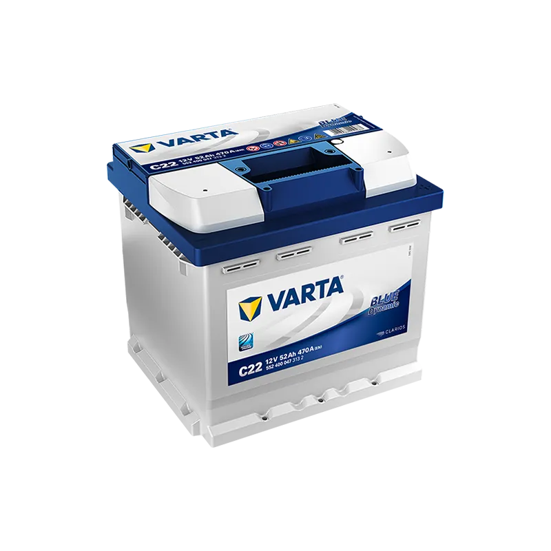 Varta C22. Car battery Varta 52Ah 12V