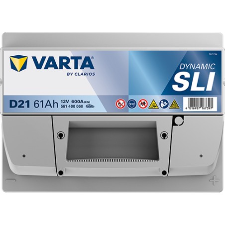 Batería VARTA D21 12V 61Ah 600A