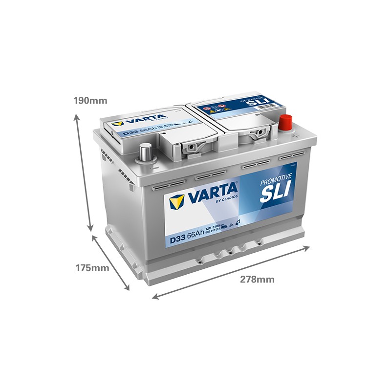 Batterie VARTA D33 12V 66Ah 510A