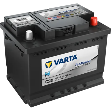 Varta C20. Truck battery Varta 55Ah 12V