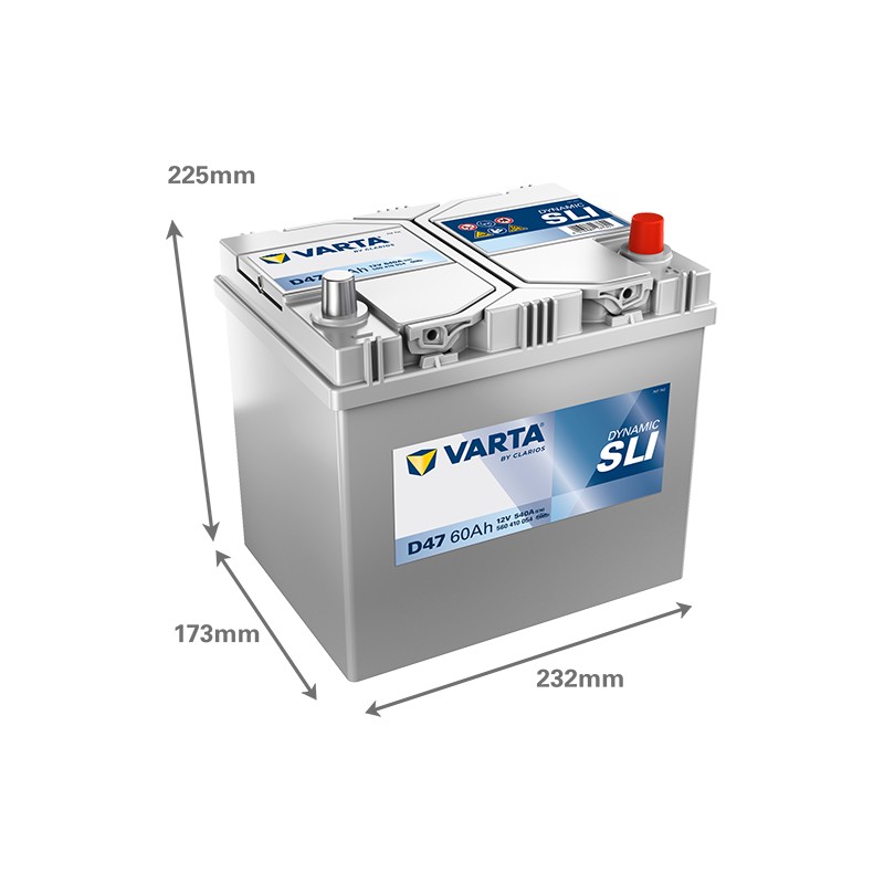 Batería VARTA D47 12V 60Ah 540A