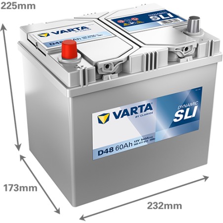 Battery VARTA D48 12V 60Ah 540A