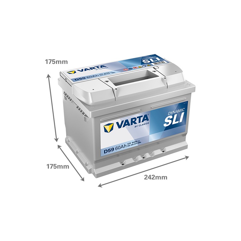 Battery VARTA D59 12V 60Ah 540A
