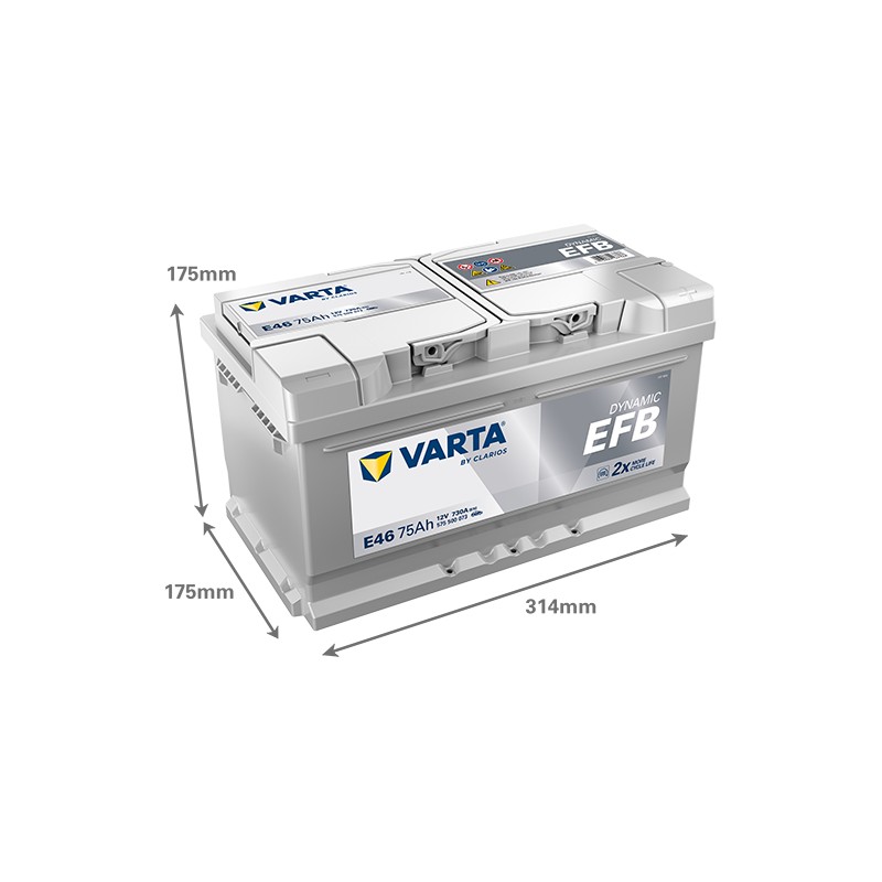 Batterie VARTA E46 12V 75Ah 730A EFB