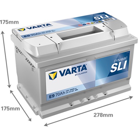 Battery VARTA E9 12V 70Ah 640A
