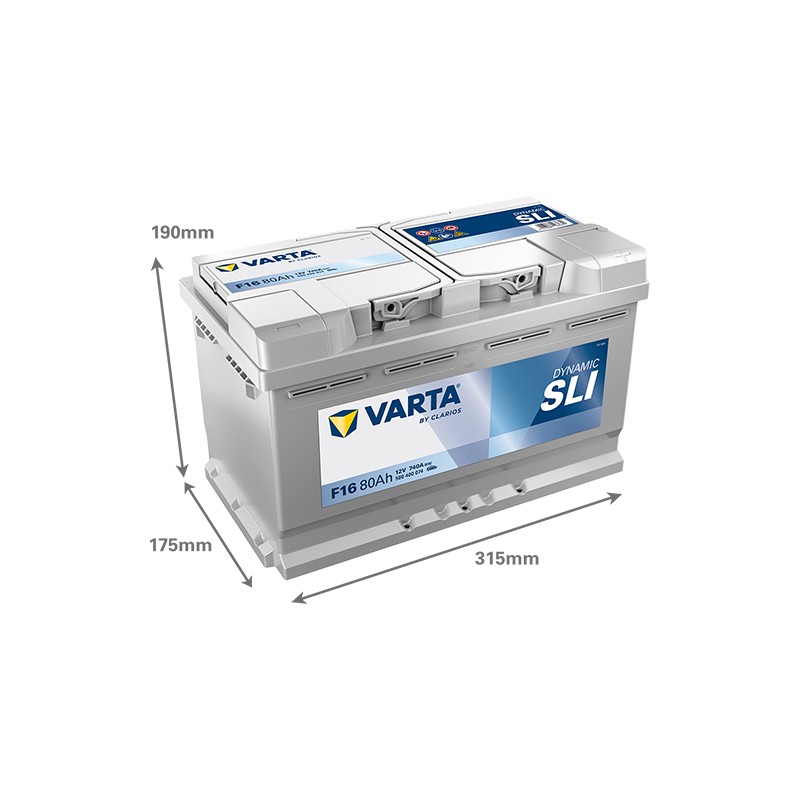 VARTA A6 12V 80Ah バッテリー Varta A6. Start-stop car battery Varta 80Ah 12V