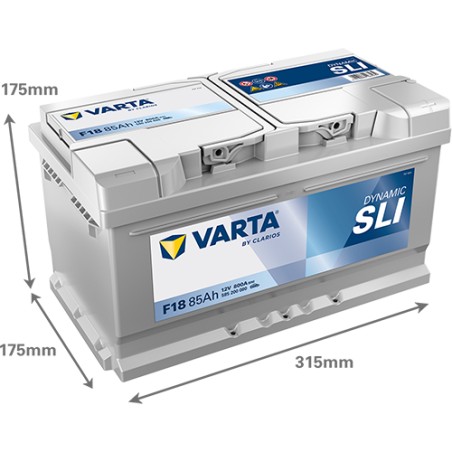 Batteria VARTA F18 12V 85Ah 800A