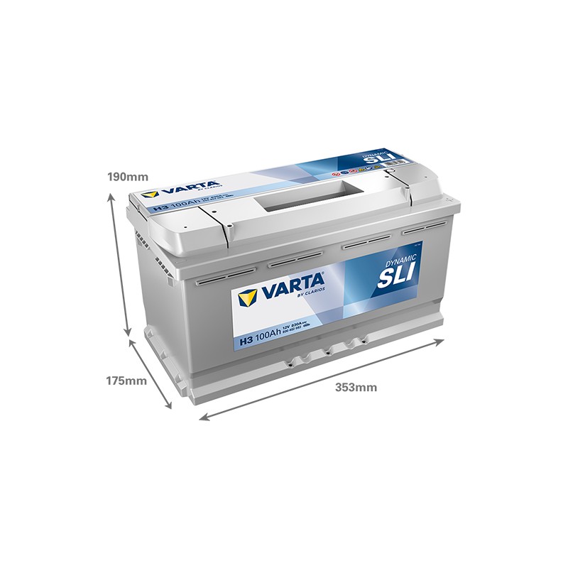 Bateria VARTA H3 12V 100Ah 830A