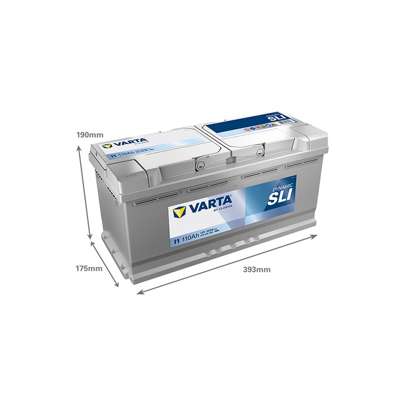 Car battery Varta I1 12V 110Ah 920A | baterias.com