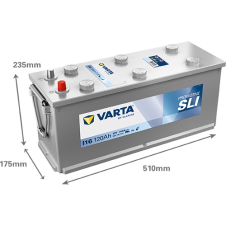Truck battery Varta I16 12V 120Ah 760A – image 2