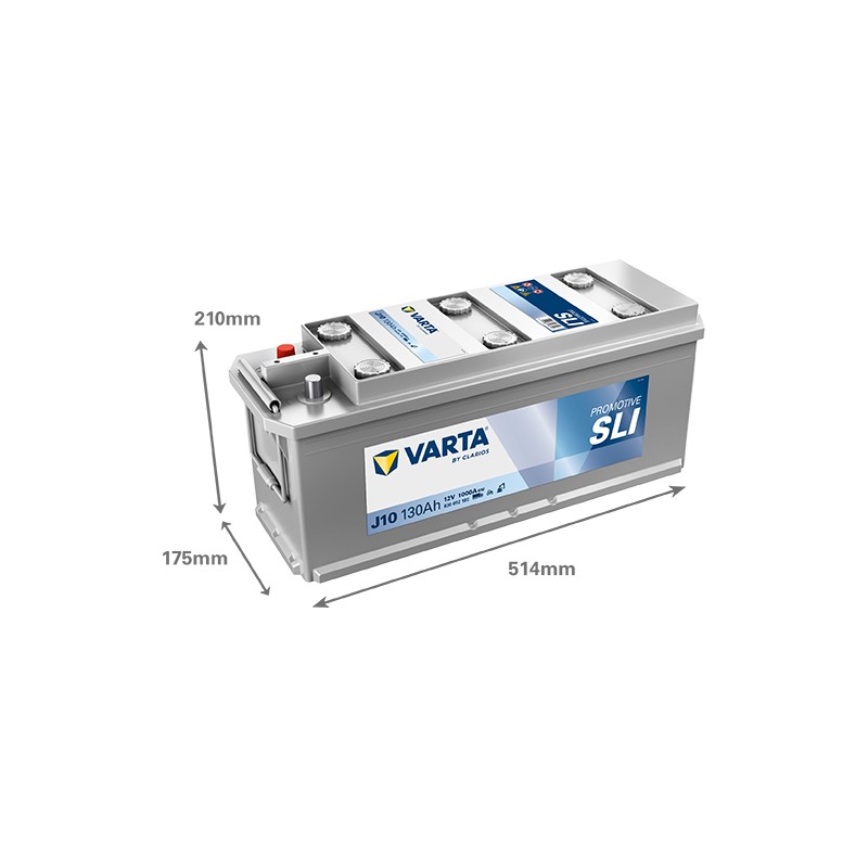 LKW-Batterie Varta J10 12V 130Ah 1000A – Bild 2