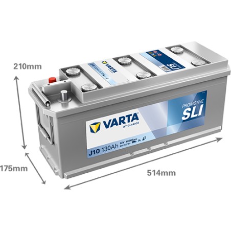Batería VARTA J10 12V 135Ah 1000A