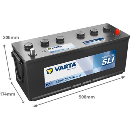 Batteria VARTA K11 12V 143Ah 900A