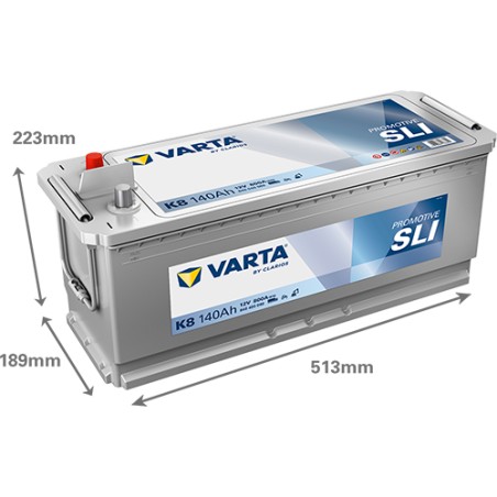Truck battery Varta K8 12V 140Ah 800A – image 2