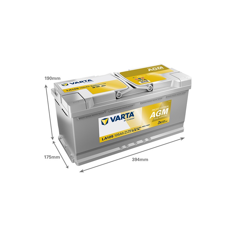 Battery VARTA LA105 12V 95Ah 950A AGM