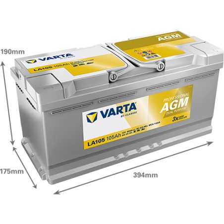 Battery VARTA LA105 12V 95Ah 950A AGM