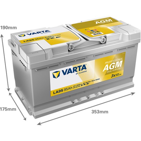 Batería VARTA LA95 12V 85Ah 850A AGM