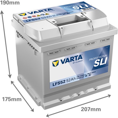 Batería VARTA LFS52 12V 52Ah 470A