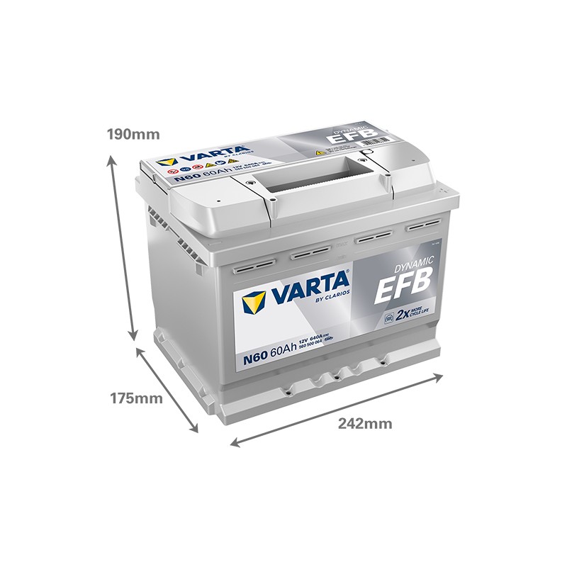 Batteria VARTA N60 12V 60Ah 640A EFB