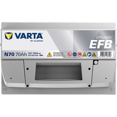 Batterie VARTA N70 12V 70Ah 760A EFB