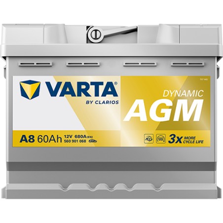Batterie Start-Stop Varta A8 12V 60Ah 680A AGM – image 3