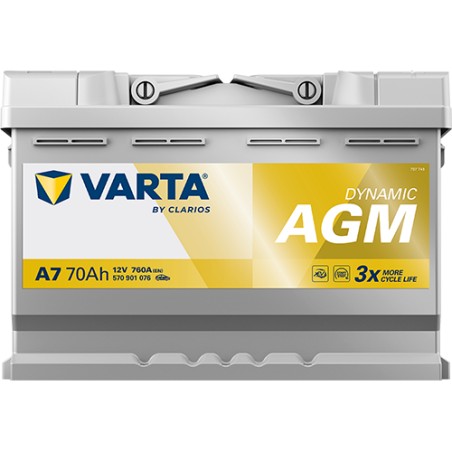 Batterie VARTA A7 12V 70Ah 760A AGM
