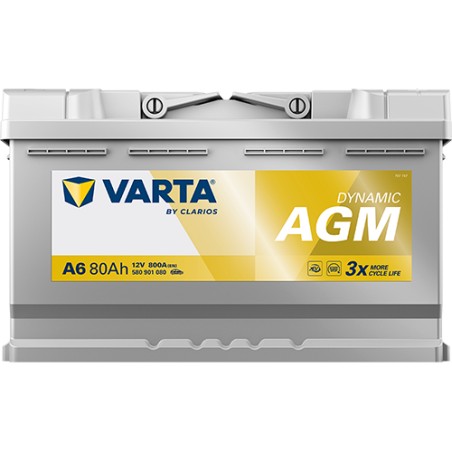 Bateria VARTA A6 12V 80Ah 800A AGM