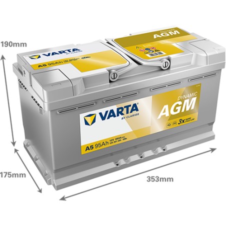 Batteria VARTA A5 12V 95Ah 850A AGM
