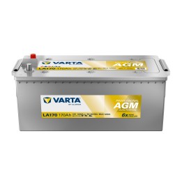 Marine battery Varta LA170 12V 170Ah 1000A - front and top view