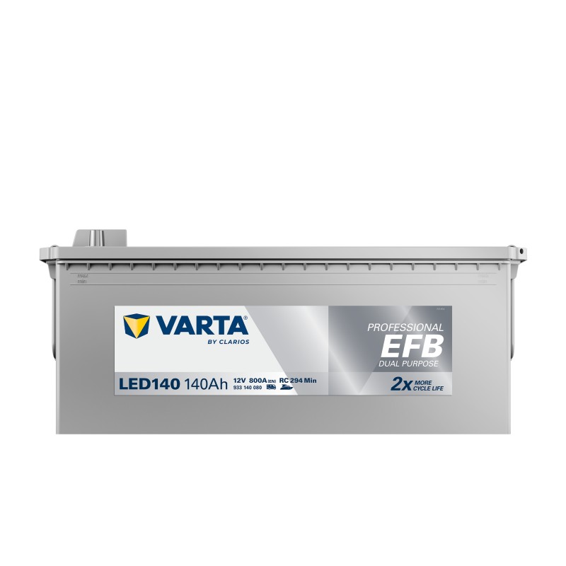 Marine battery Varta LED140 12V 140Ah 800A - front view