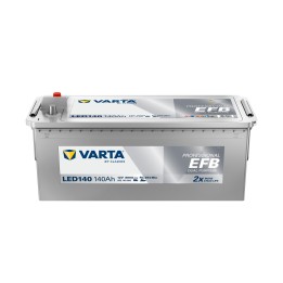 Bateria náutica Varta LED140 12V 140Ah 800A - vista frontal e superior