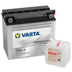 Battery Varta YB16L-B 519011019 19Ah 240A 12V Powersports Freshpack VARTA - 1