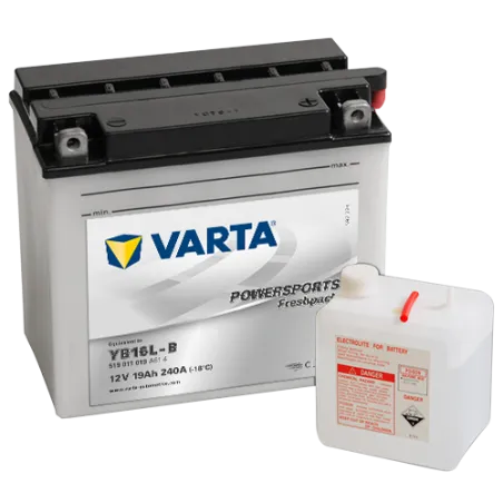 Battery Varta YB16L-B 519011019 19Ah 240A 12V Powersports Freshpack VARTA - 1