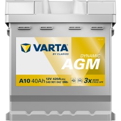 Car battery Varta A10 12V 40Ah 420A - front view