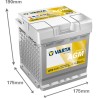 Batteria auto Varta A10 12V 40Ah 420A - schema delle dimensioni