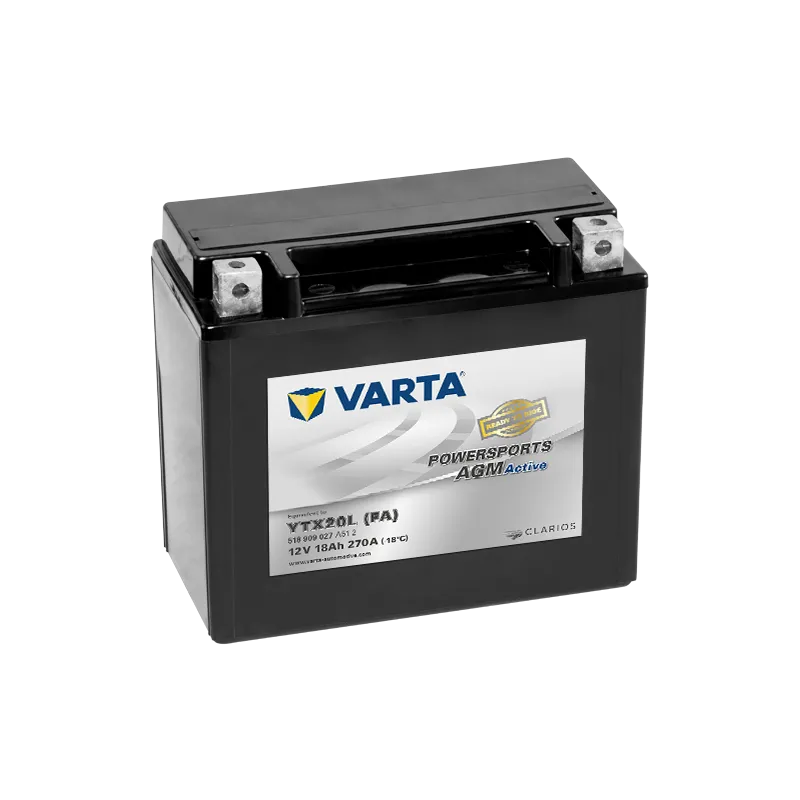 Batería Varta YTX20L-4 518909027 18Ah 270A 12V Powersports Agm Active VARTA - 1
