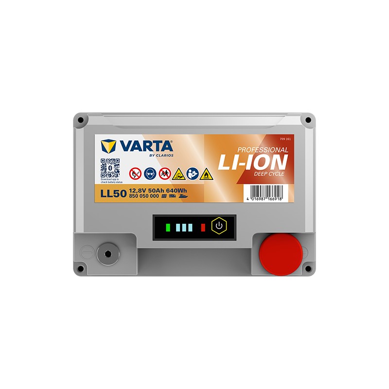 Marine battery Varta LL50 12V 50Ah LiFePO4 - top view