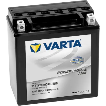 Batería Varta YTX20CH-BS 518908027 18Ah 270A 12V Powersports Agm High Performance VARTA - 1