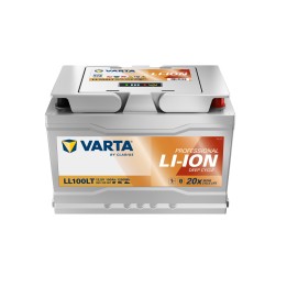 Bateria náutica Varta LL100LT 12V 100Ah LiFePO4 - vista frontal e superior