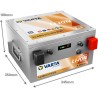 Marine battery Varta LL200 12V 200Ah LiFePO4 - dimensions diagram