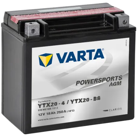 Batería Varta 518902026 18Ah 250A 12V Powersports Agm VARTA - 1