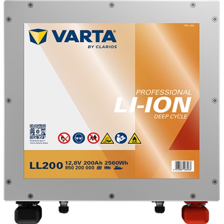 Batteria nautica Varta LL200 12V 200Ah LiFePO4 - vista dall’alto