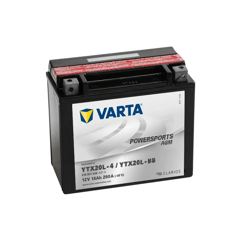 Batería Varta 518901026 18Ah 250A 12V Powersports Agm VARTA - 1
