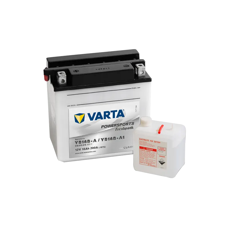 Battery Varta 516015016 16Ah 200A 12V Powersports Freshpack VARTA - 1