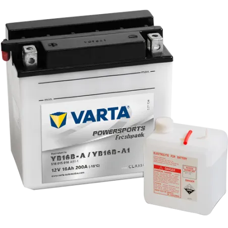 Varta YB16B-A,YB16B-A1 516015016. Batterie de moto Varta 16Ah 12V