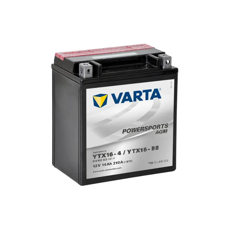 Varta YTX16-4,YTX16-BS 514902022. Batteria per moto Varta 14Ah 12V