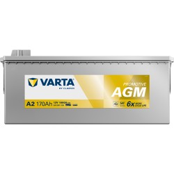 Truck battery Varta A2 12V 170Ah 1000A - front view